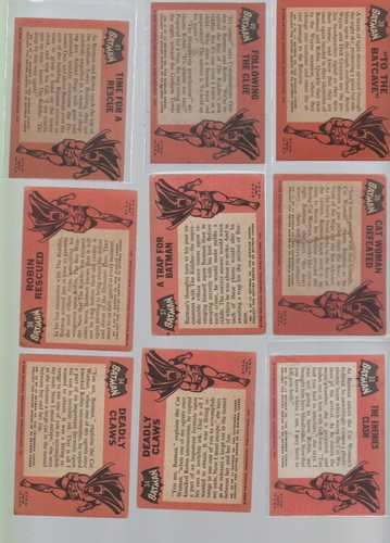 1966 BATMAN TRADING CARD LOT-60 CARDS - 第 10/14 張圖片