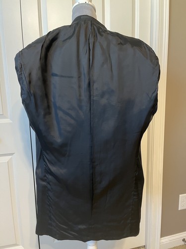 Giorgio Armani Le Collezioni 46L Black Wool Blend Sport Coat Blazer Suit Jacket - 第 10/12 張圖片