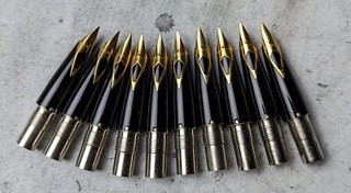 Lot 10 Sheaffer Imperial nib NOS sections gold plated steel vintage fountain pen
