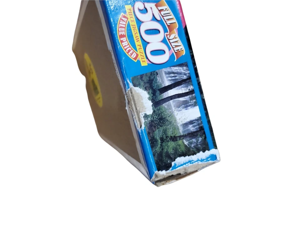 全新 Burney Falls, CA 500 件拼图 RoseArt 密封瀑布 复古 1995 — 第 3/4 张图片