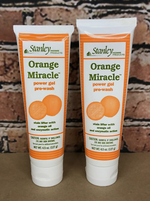 2 - Stanley Orange Miracle Power Gel Pre-Wash Stain Lifter 4.5 oz.