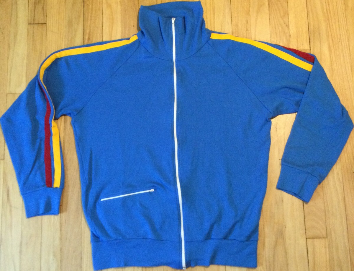 Vintage 80s JC Penney track jacket XL zip up blue striped Vintage 80s JC Penney track jacket XL zip up blue striped