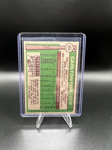 1976 Topps - #365 Carlton Fisk - Picture 8 of 8