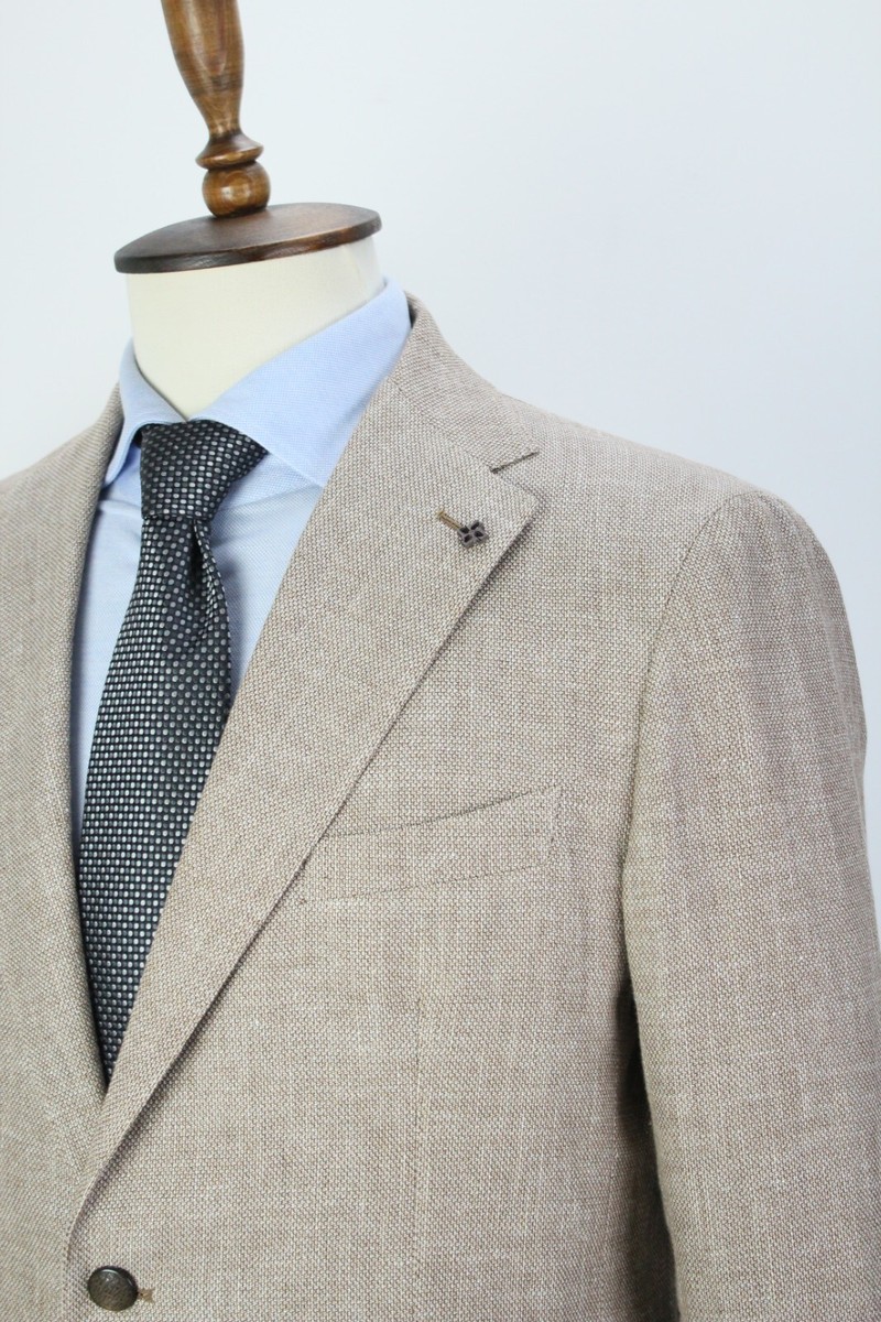 Lux TAGLIATORE Brown Hopsack WOOL & COTTON Sport Coat Blazer Lux TAGLIATORE Brown Hopsack WOOL & COTTON Sport Coat Blazer