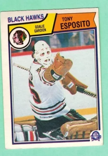 (1) TONY ESPOSITO  1983-84 O-PEE-CHEE # 99 HAWKS  GOALIE VG  CARD  (K9182)