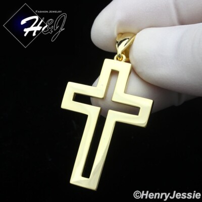 MEN 925 STERLING SILVER PLAIN SIMPLE HOLLOW DOUBLE