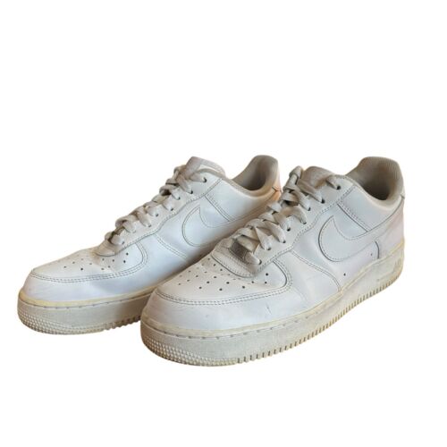 Nike Air Force 1 Hombres Talla 9.5 Bajo '07 Triple Blanco AF1 Zapatos Tenis 315122-111 - Imagen 2 de 12