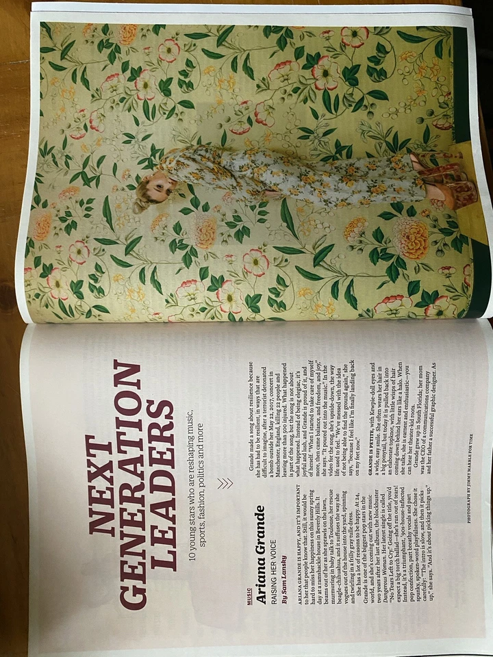 Time Magazine 2018 Ariana Grande Next Generation Leaders Weeknd NO LABEL Rare! - Image 3 of 4