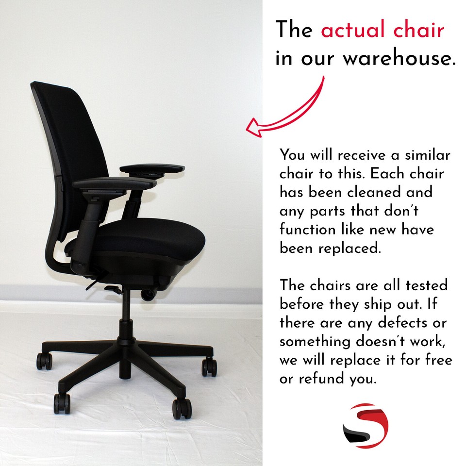 Steelcase Amia Chair Black Fabric Fully Loaded eBay