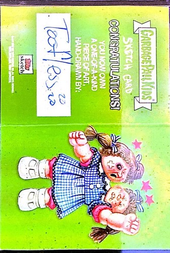 2020 GARBAGE PAIL KIDS 35TH ANN LOSING WADE PANO SKETCH CARD BY TOOFLES CS - Picture 4 of 5