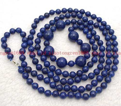 Long Natural Fashion 8mm&14mm Multicolor Gemstone Round Beads Necklace 54in - 第 116/129 張圖片
