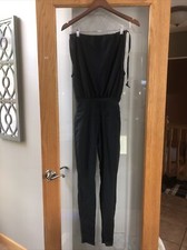 Jo Jax Dancewear Womens XS Black Sleeveless One Piece Jumpsuit Romper