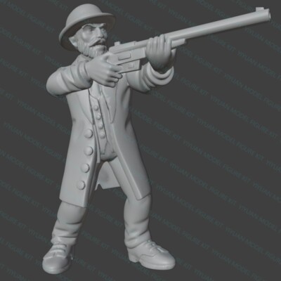 1/24 Scale Gift Hunter Uncolored Unassembled 3D Printing Resin Model Toy Kit