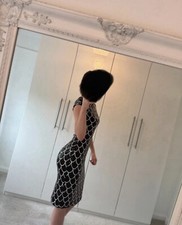 Gina Bacconi Black Sequin Scallop Dress - Size 12 - RRP £220 Elegant Evening