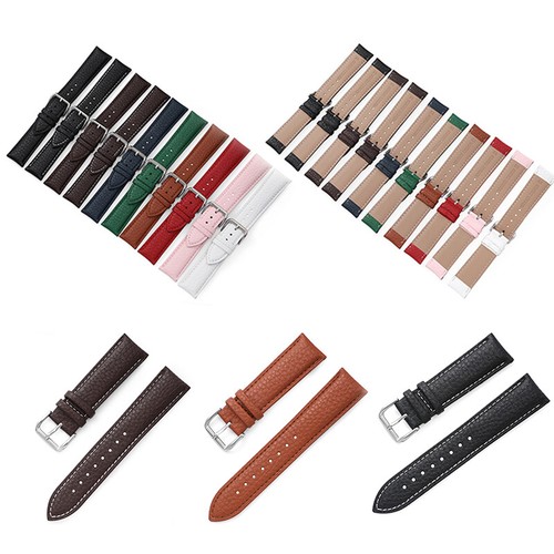 Leather Watch Band 16-20mm Strap Watches Accessories Replace Man Woman Watchba ♢ - Picture 5 of 29