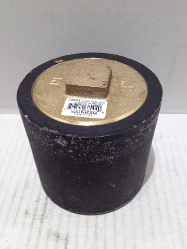 Jones Stephens 4" Plain End Cleanout Long Pattern with 3" Raised Head (low sq.)  - Picture 1 of 4