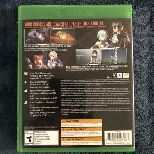 Sword Art Online: Fatal Bullet (Microsoft Xbox One, 2016) Complete & Tested - Picture 2 of 7
