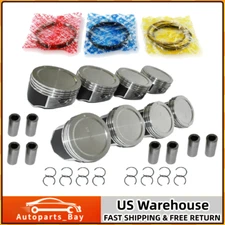 STD Pistons w/ Pistons Rings Set Fits 1999-2007 Chevrolet GM Cadillac 4.8L 5.3L