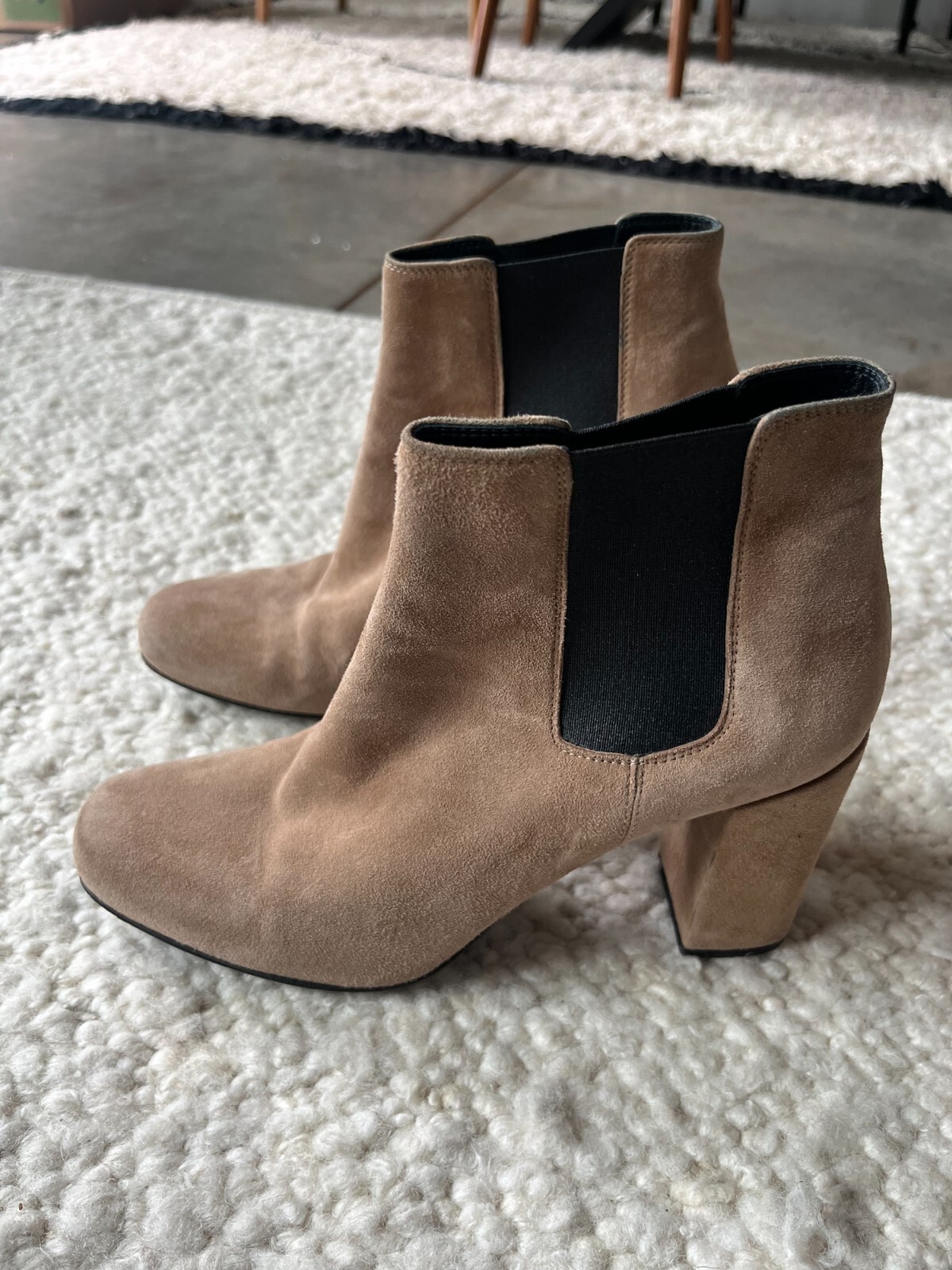 Stivali Saint Laurent Chelsea Babies marrone chiaro pelle scamosciata taglia 37 5