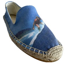 New Soludos x Jeff Divine Limited Big Wave Surfer Beach Print Canvas Espadrilles