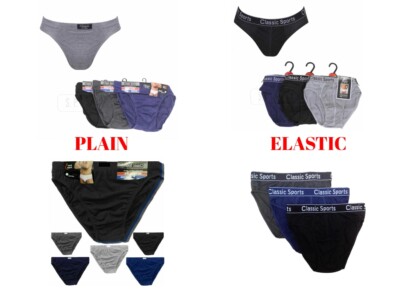 Mens Cotton Hipster Briefs Underwear Elastic Waist Soft Comfort S 5XL