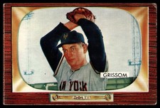1955 BOWMAN MARV GRISSOM #123 ROOKIE CARD NY GIANTS MID HIGHER GRADE GREAT!. rookie card picture