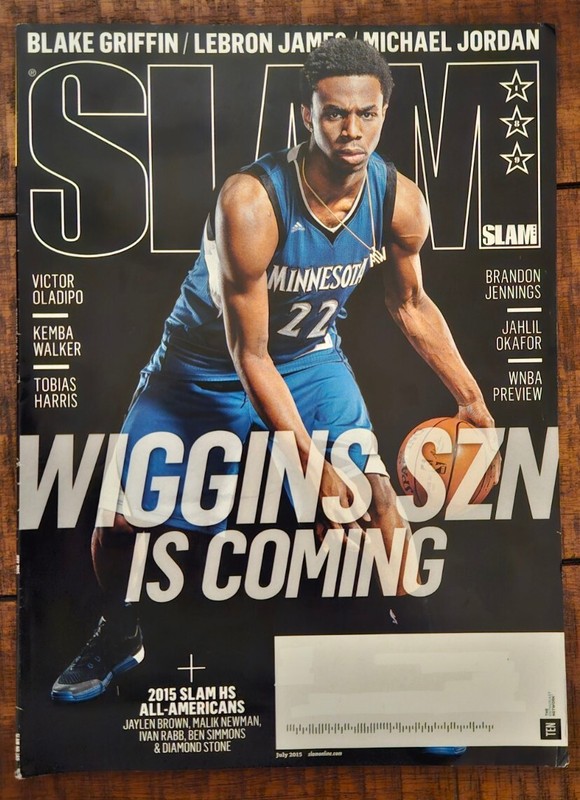 Slam Magazine July 2015 Issue Andrew Wiggins Szn is Coming Lebron James Poster