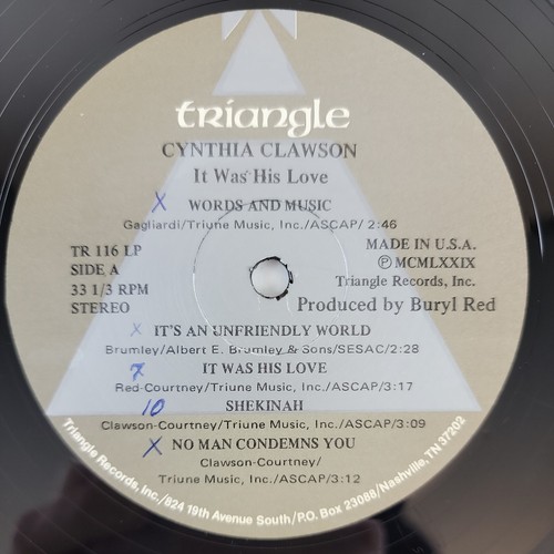 Cynthia Clawson It Was His Love Original 1979 Press TR-116-LP VG+ ULTRASONIC CLN - Picture 4 of 24