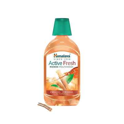 Himalaya Active Fresh Herbal Ayurvedic Mouthwash 215ml ,12hr Germ Protection