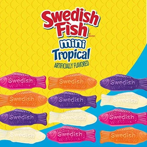SWEDISH FISH Mini Tropical Soft & Chewy Candy, 8 Ounce (Pack of 12) - Image 3 of 4