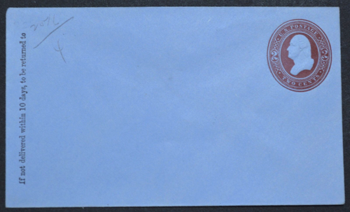 1884 US Sc. #U280 stamped envelope, 2 cent mint entire, good shape