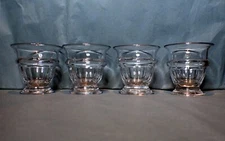 Georgian Jelly Glasses Four Antique quality English lead faceted glass Rare