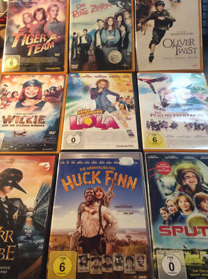 Kinderfilme [9 DVD]Sputnik Huck Finn Perlmutterfarbe Herr Diebe Wickie Lola Zora
