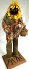 MARIE NELSON-KIDD NATURAL ART FIGURE SCARECROW SUNFLOWER HALLOWEEN HARVEST WOOD