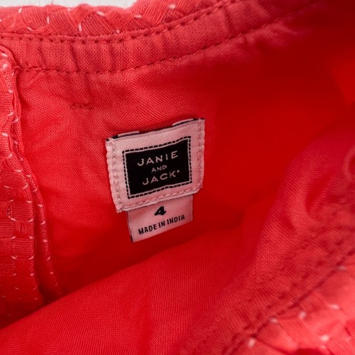 Janie and Jack Coral Retro 20s Style Dropped Waist Tennis Dress Size 4 - Picture 4 of 6
