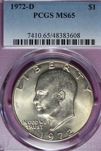 1972 - D PCGS MS65 EISENHOWER DOLLAR!! #B45995