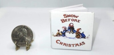1:6 SCALE MINIATURE BOOK SNOW BEFORE CHRISTMAS TASHA TUDOR PLAYSCALE BARBIE