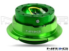 Nrg Steering Wheel Quick Release Kit - Green With Diamond Cut Ring - Gen 2.8