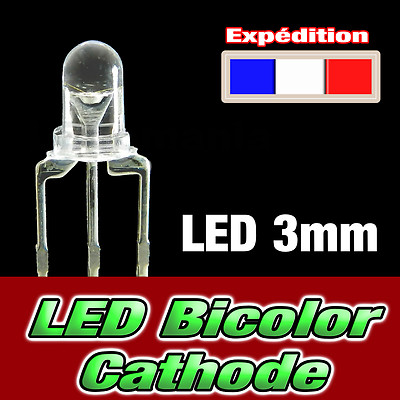 Lotto 25 LED RGB 5mm A Catodo Comune, Rosso Verde Blu, Diffusione Luce 180°