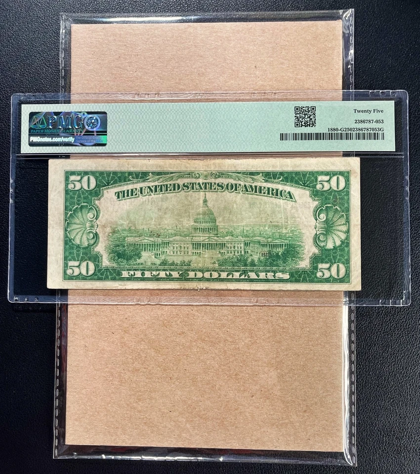 Fr. 1880-G 1929 $50 Federal Reserve Bank Note CHICAGO PMG 25 - VF - Image 2 of 2