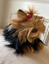 Vintage Miyoni By Aurora Yorkshire Terrier Dog Plush With Red Now