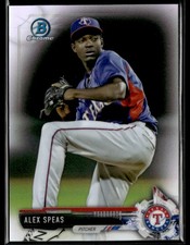 2017 Bowman #BCP68 Alex Speas Chrome Prospects Refractors Baseball Card 0603J