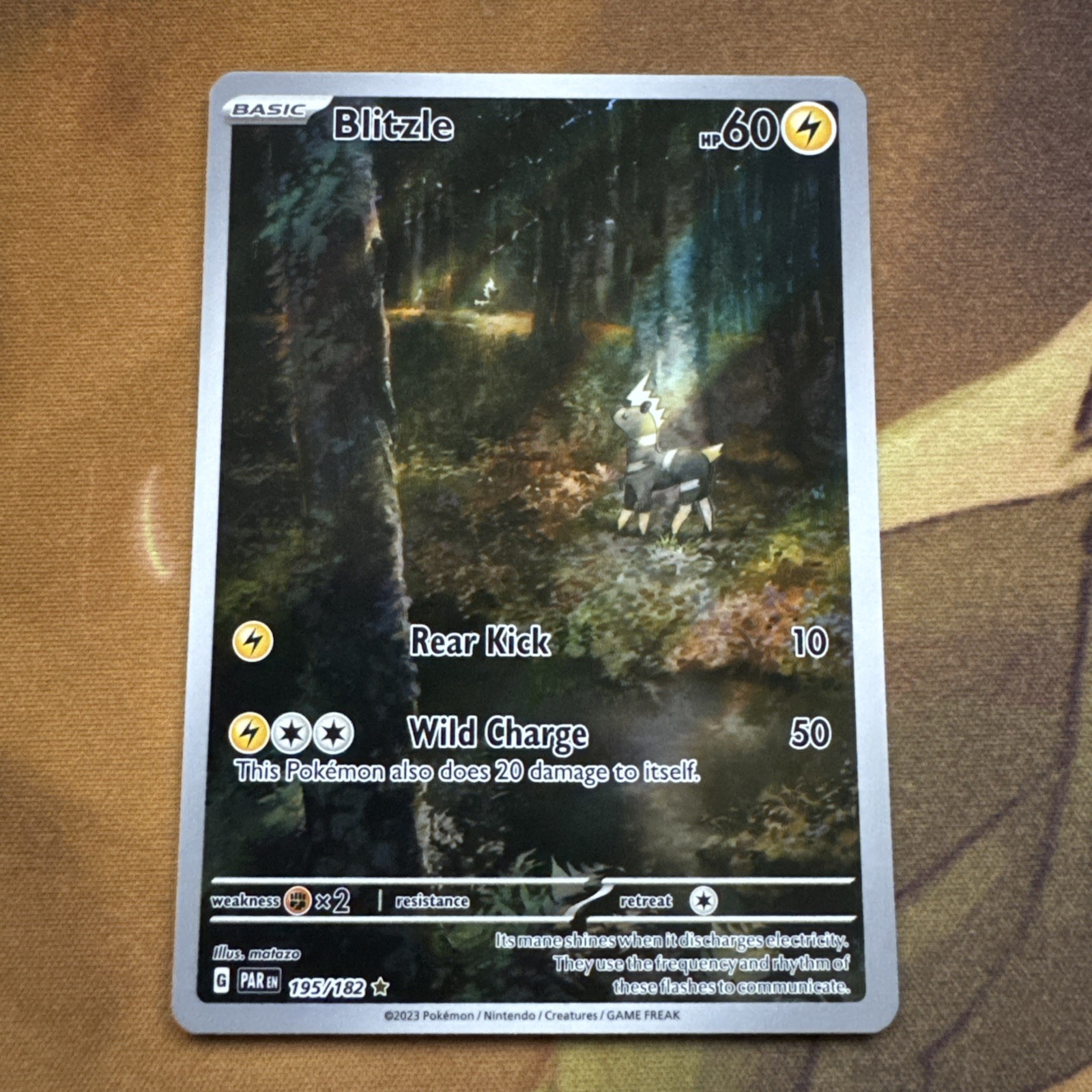 Blitzle 195/182 SV04: Paradox Rift Holo Pokemon Card