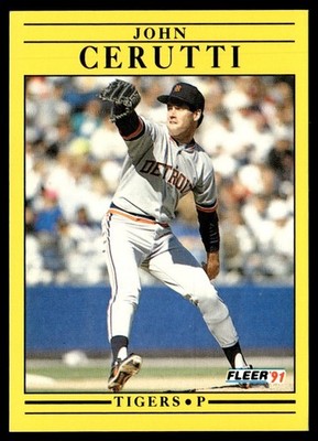1991 Fleer Update John Cerutti Detroit Tigers #U-22