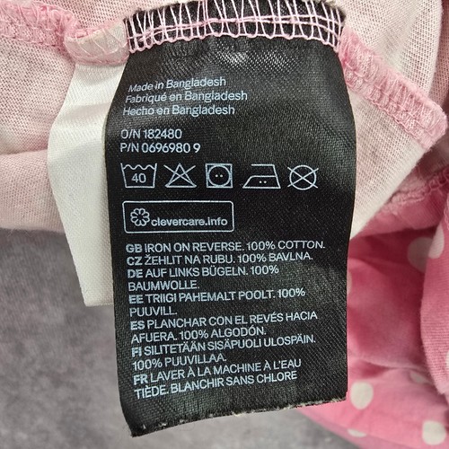 H&M Pink Polka Dot Unicorn Short Sleeve Dress Girls Toddler 4-6Y - Picture 5 of 5