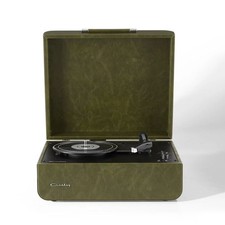 Image of Crosley Mercury Turntable Bluetooth Green Stereo Speakers Vinyl Record Player