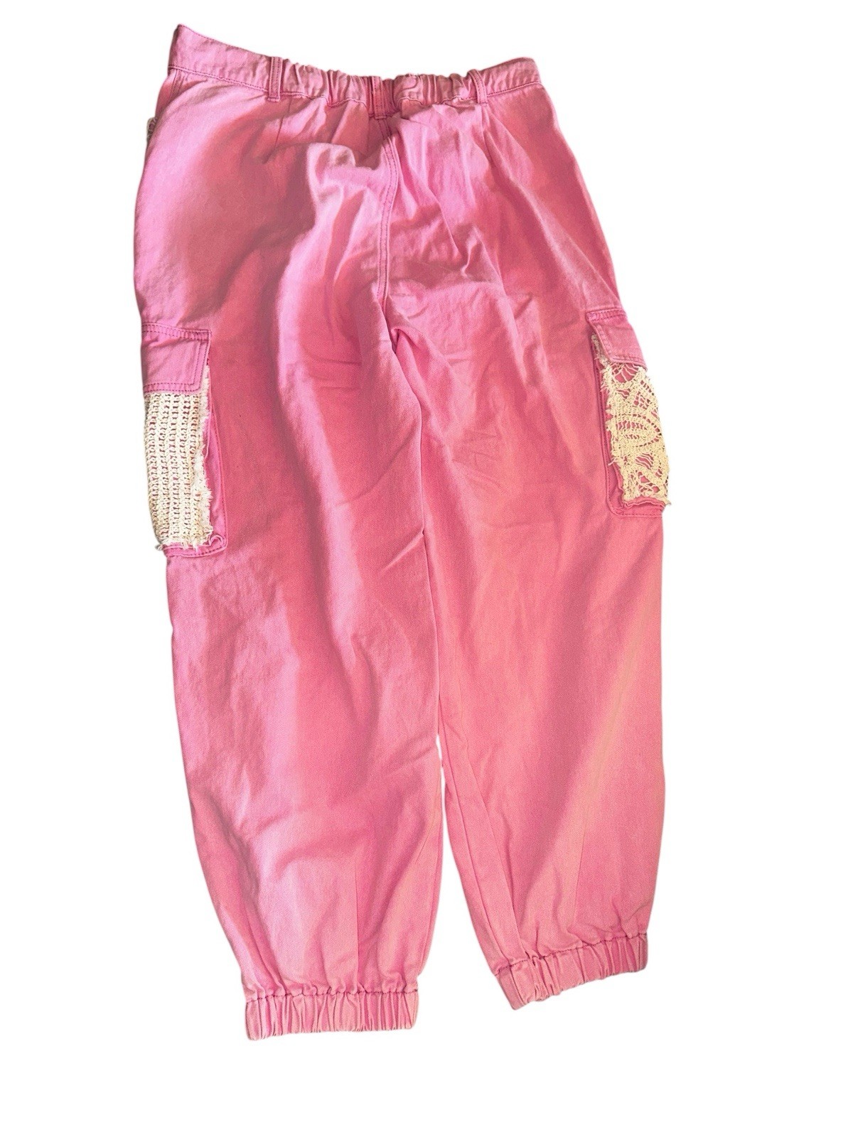 POL Crochet Lace Patchwork Distressed Drawstring … - image 6