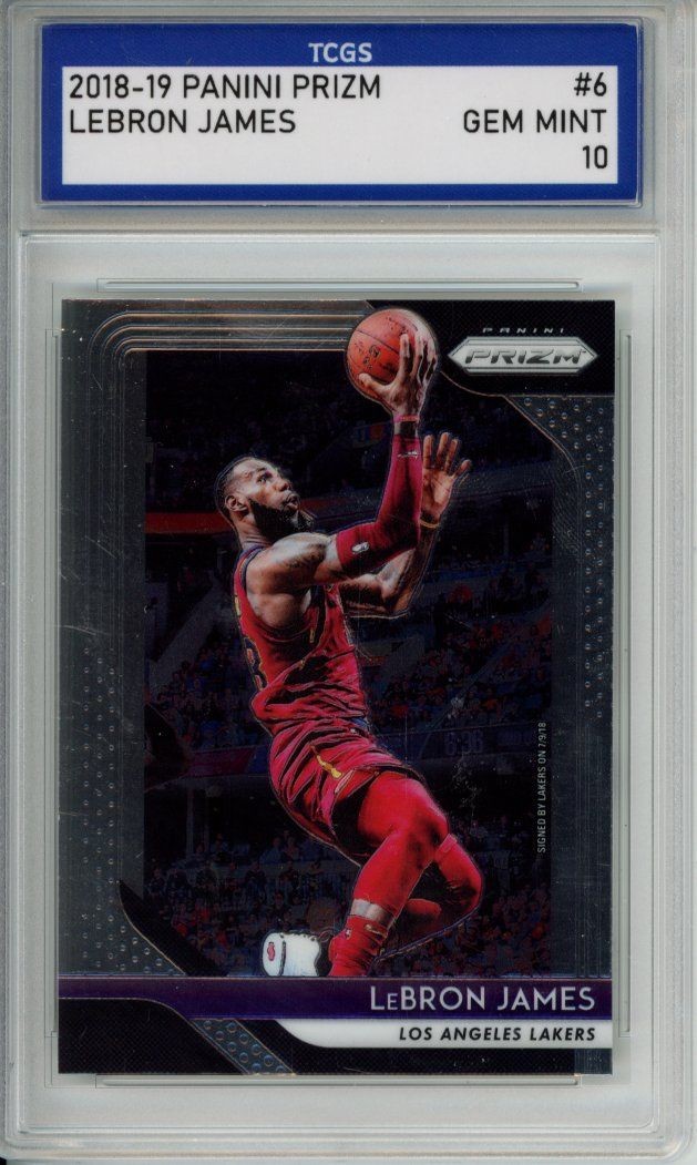 2018-19 PANINI PRIZM #6 LEBRON JAMES LJ TCGS GEM MINT 10