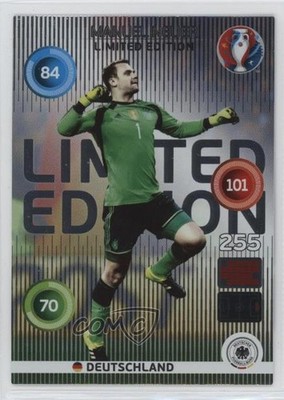 2016 Panini Adrenalyn XL UEFA Euro 2016 Limited Edition Manuel Neuer 4x9