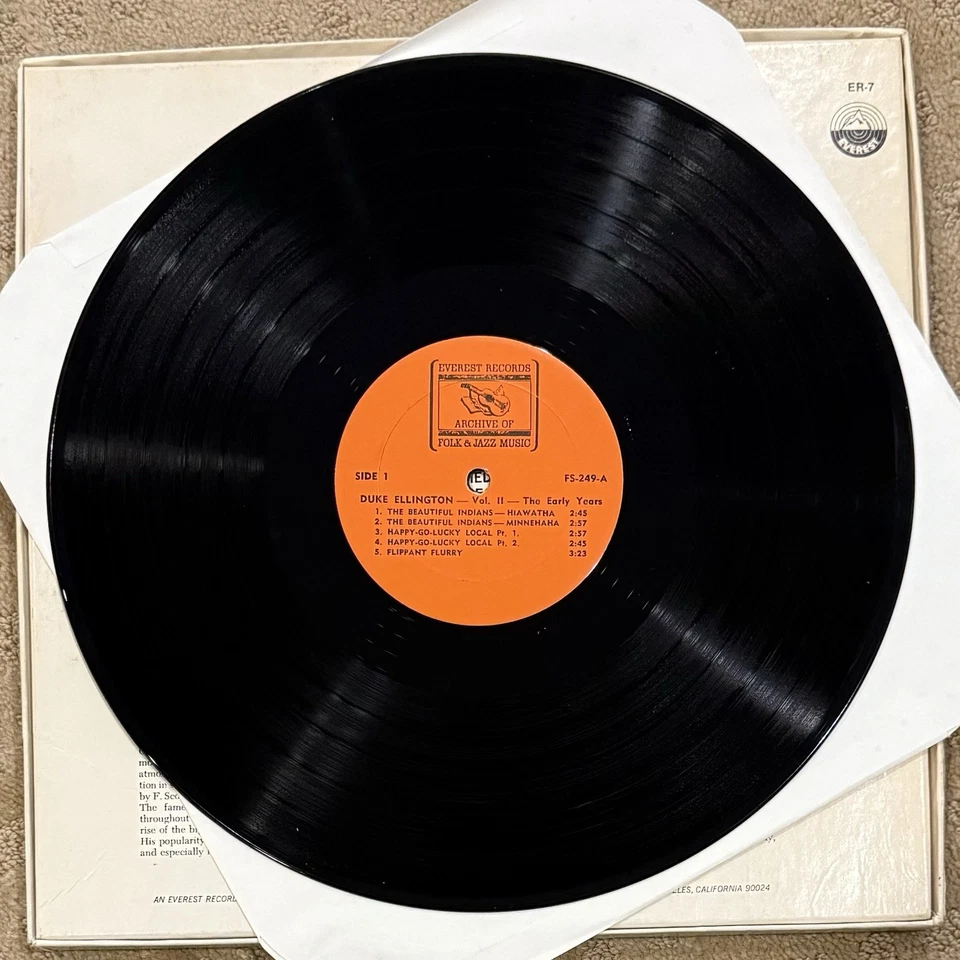 Duke Ellington 4 Record Box Set The Legendary Duke Ellington Everest ER-7 Vinyl - Image 4 of 4